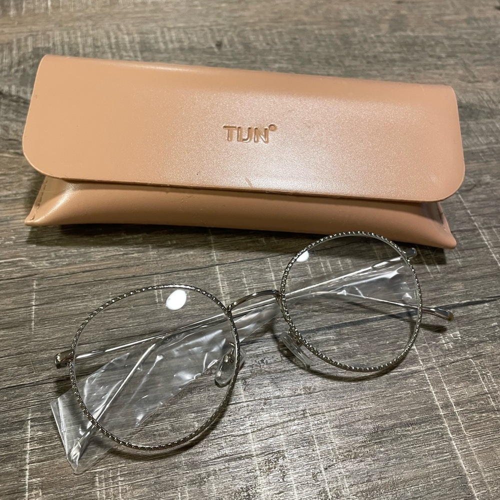 NEW Silver Round Frame Glasses